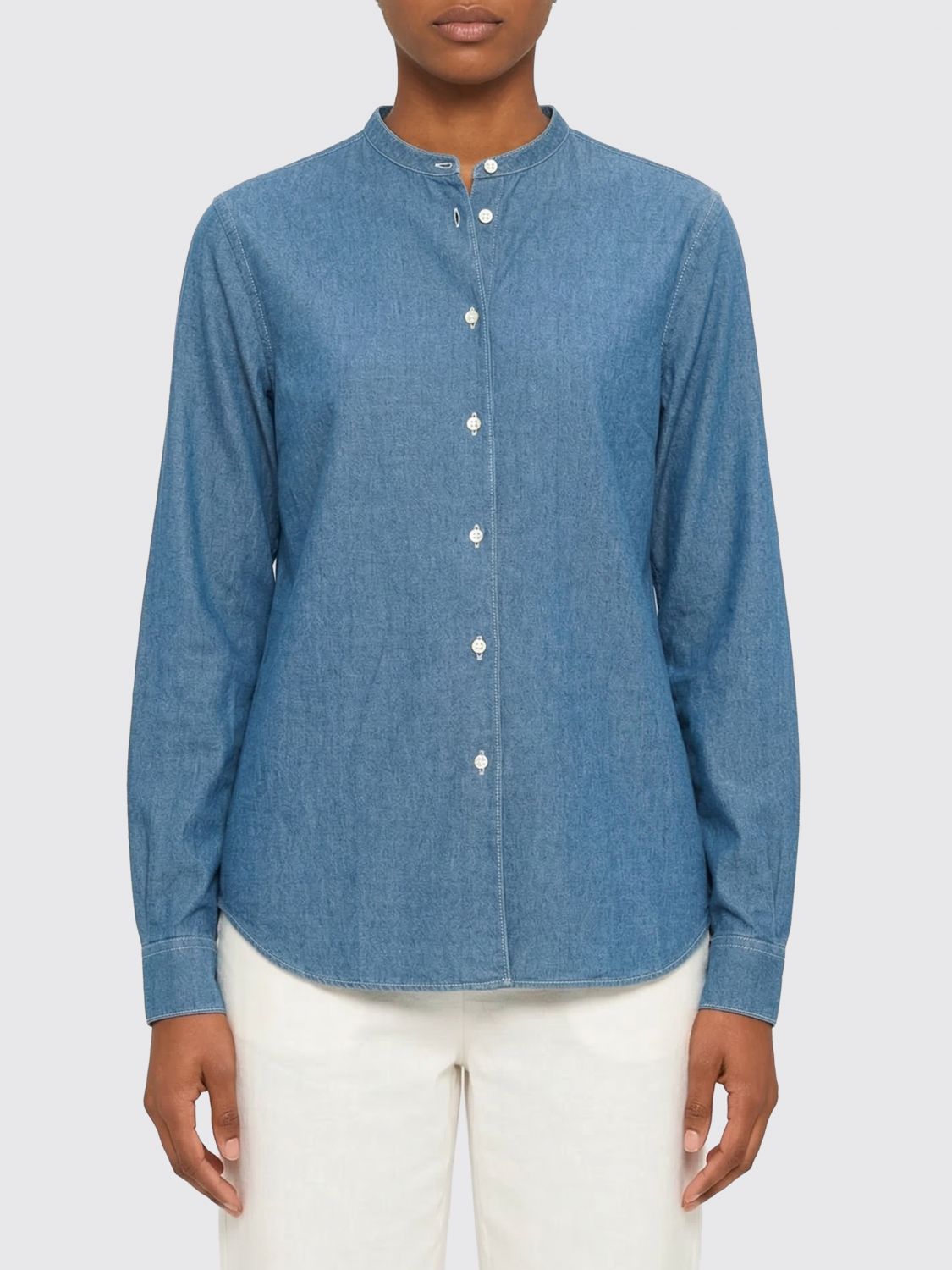 Shirt Woman color Gnawed Blue