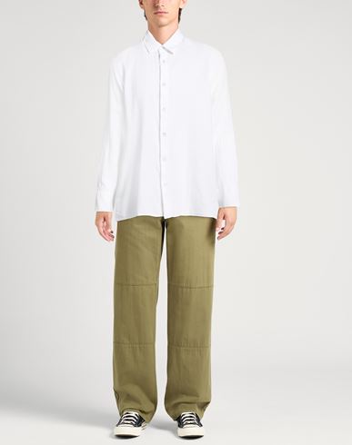 Man Shirt White Size M Cotton, Lyocell
