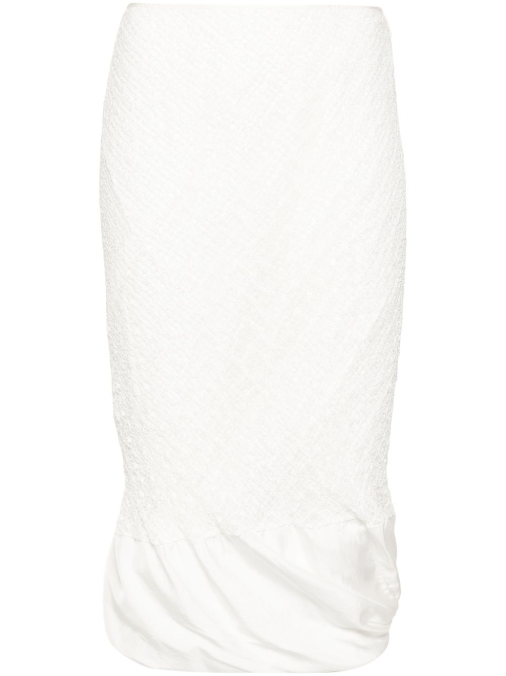 Openwork midi skirt - White