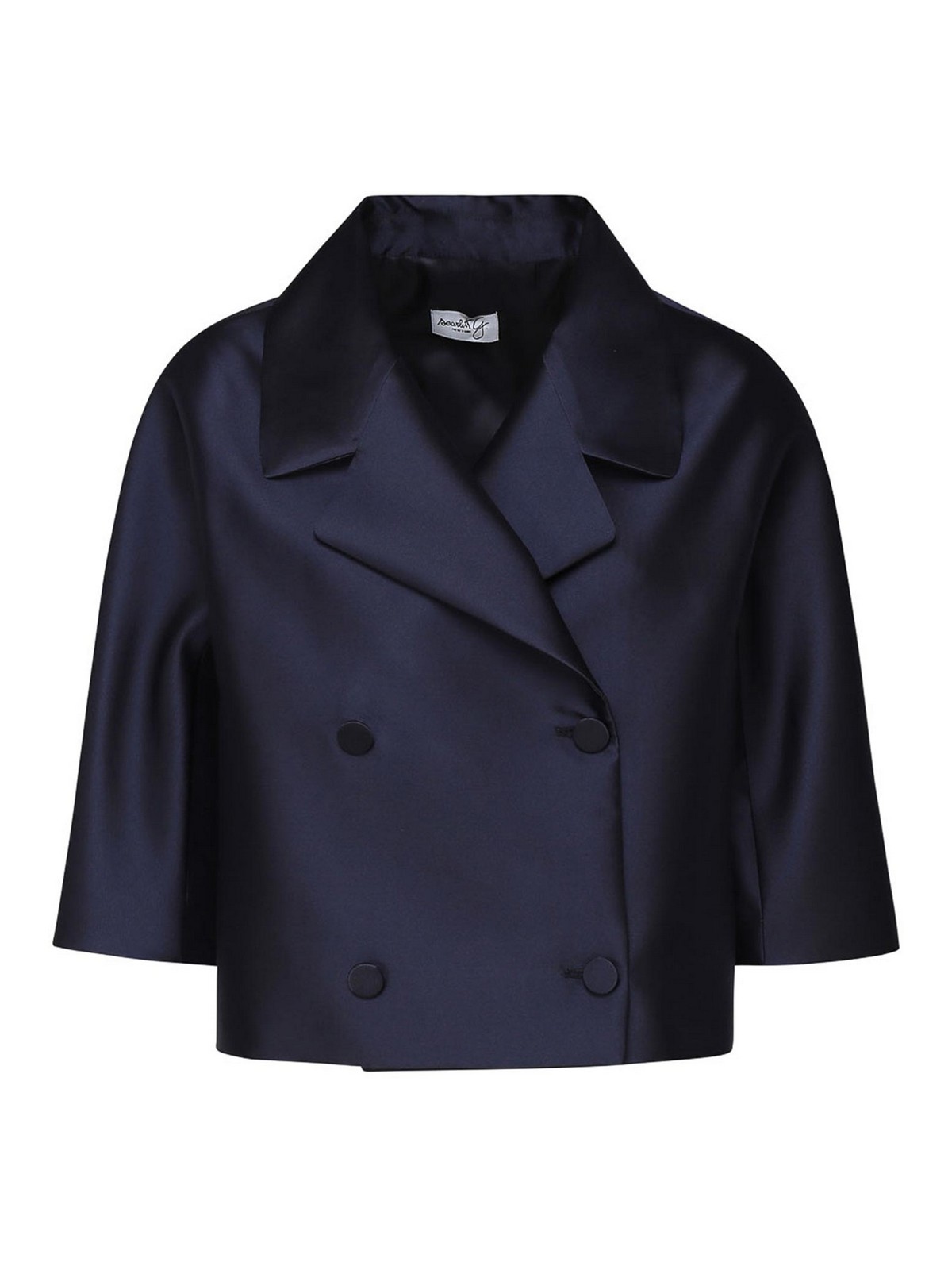 Short Cut Satin Jacket