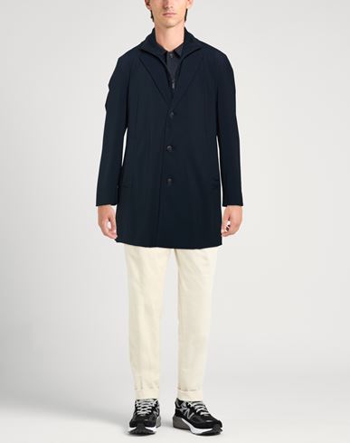 Man Coat Midnight blue Size 40 Virgin Wool, Polyester