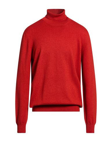 Man Turtleneck Tomato red Size 44 Wool, Cashmere, Viscose