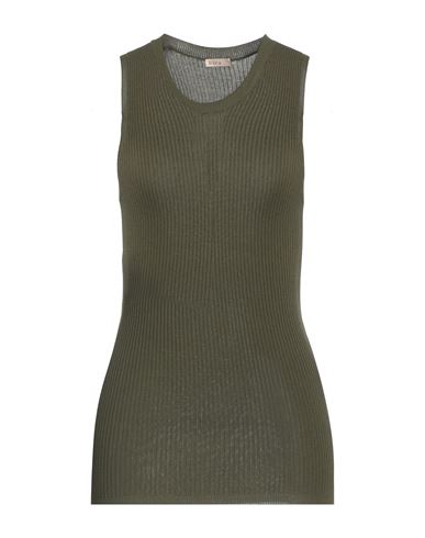 Hira Woman Tank top Military green Size 6 Viscose, Polyester