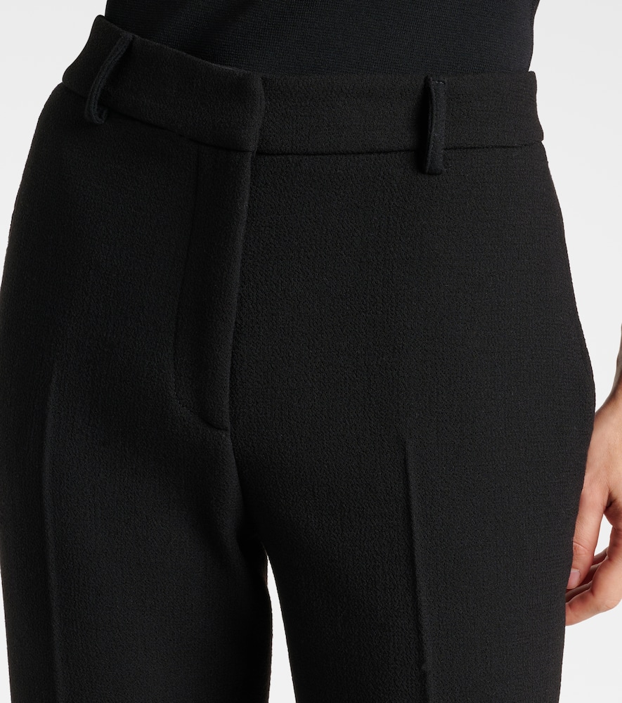 High-rise wool flared pants