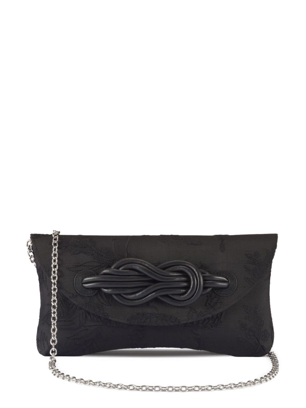 Chinese Endless Knot clutch bag - Black