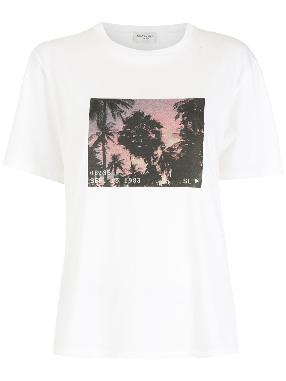 VHS Sunset-print T-shirt - White