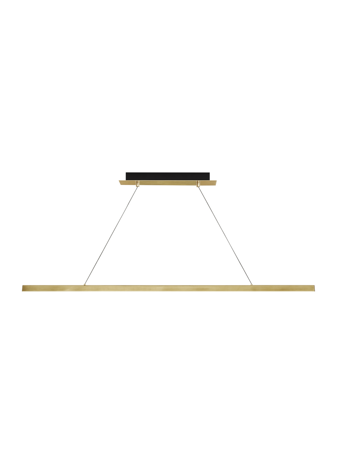 Natural Brass LED Linear Suspension from the Dessau Collection