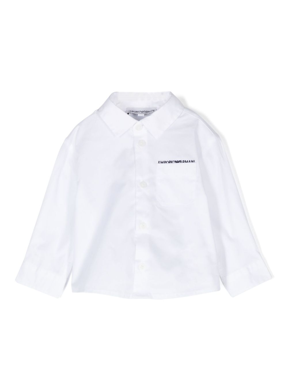 Logo-embroidered shirt - White