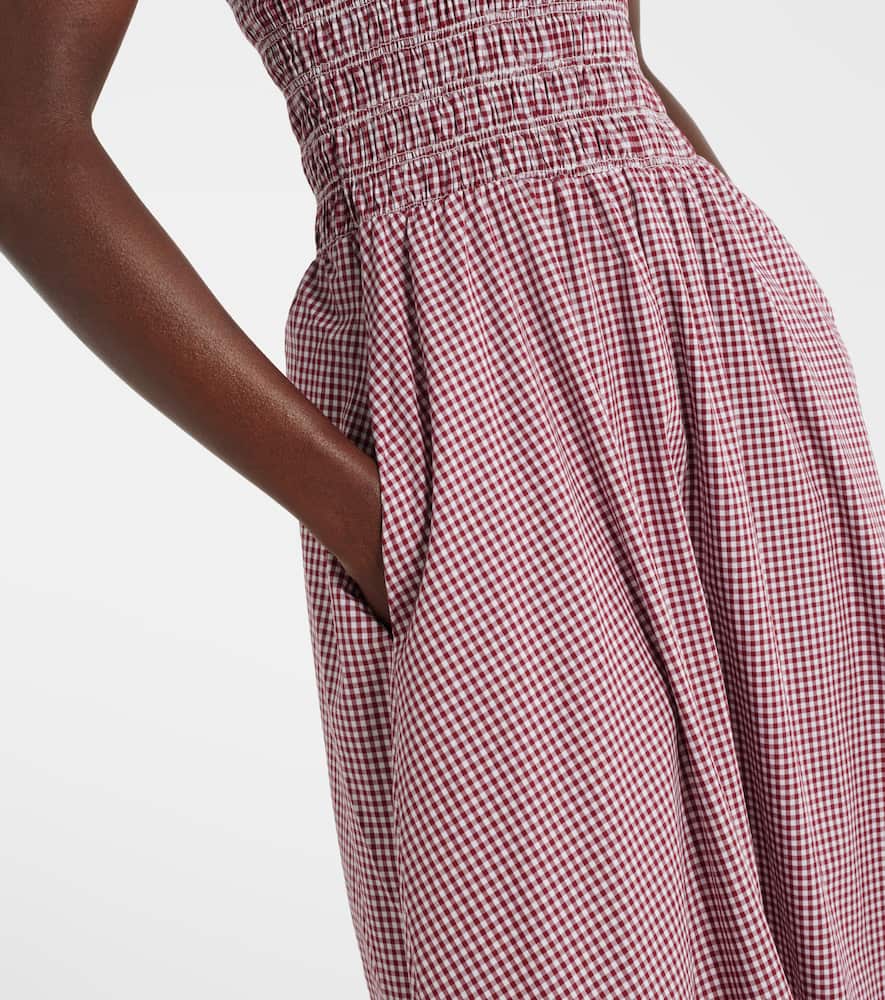 Eudora shirred cotton-blend maxi dress