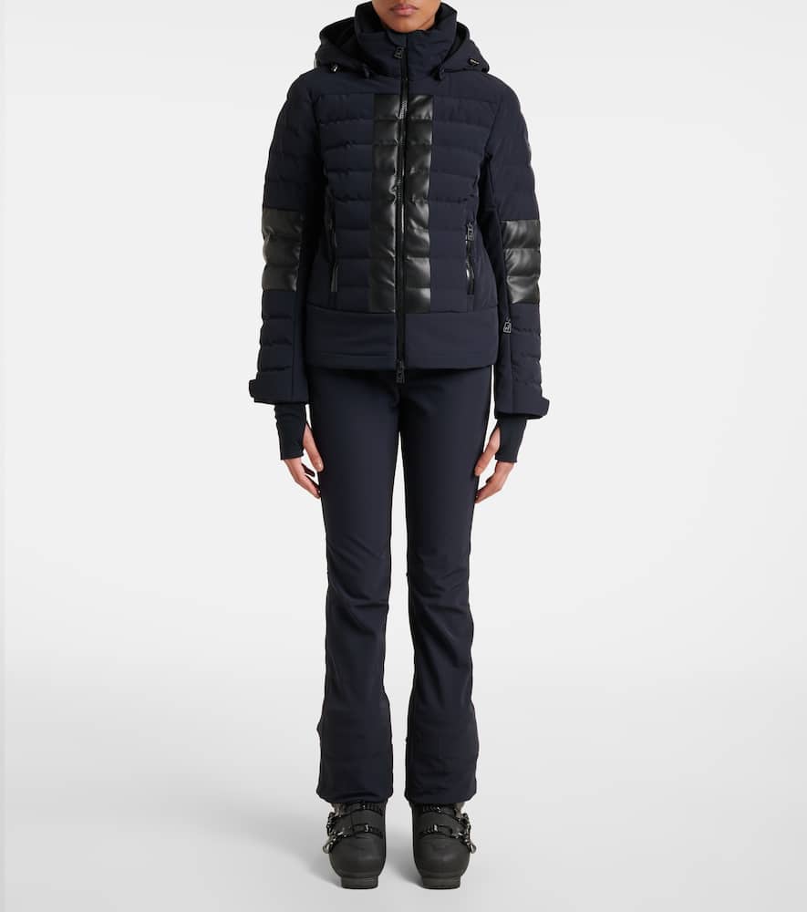 Lisbeth faux leather-trimmed ski jacket