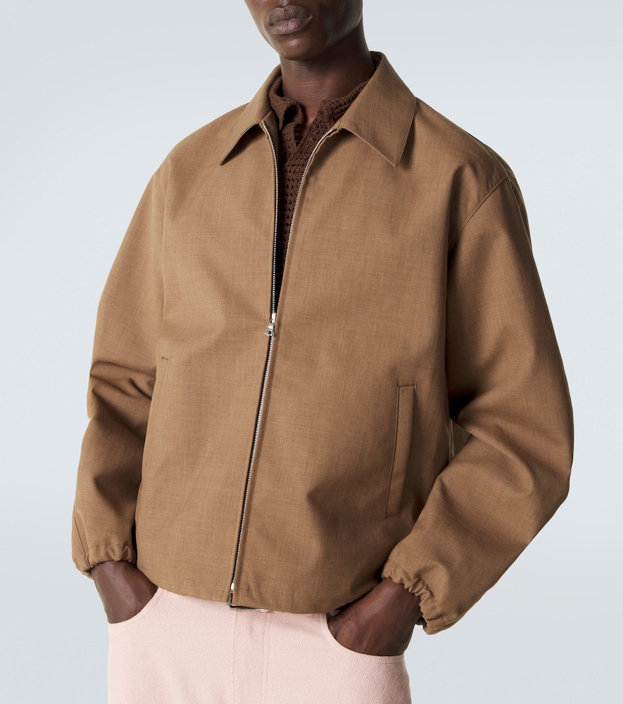 Wool blouson jacket