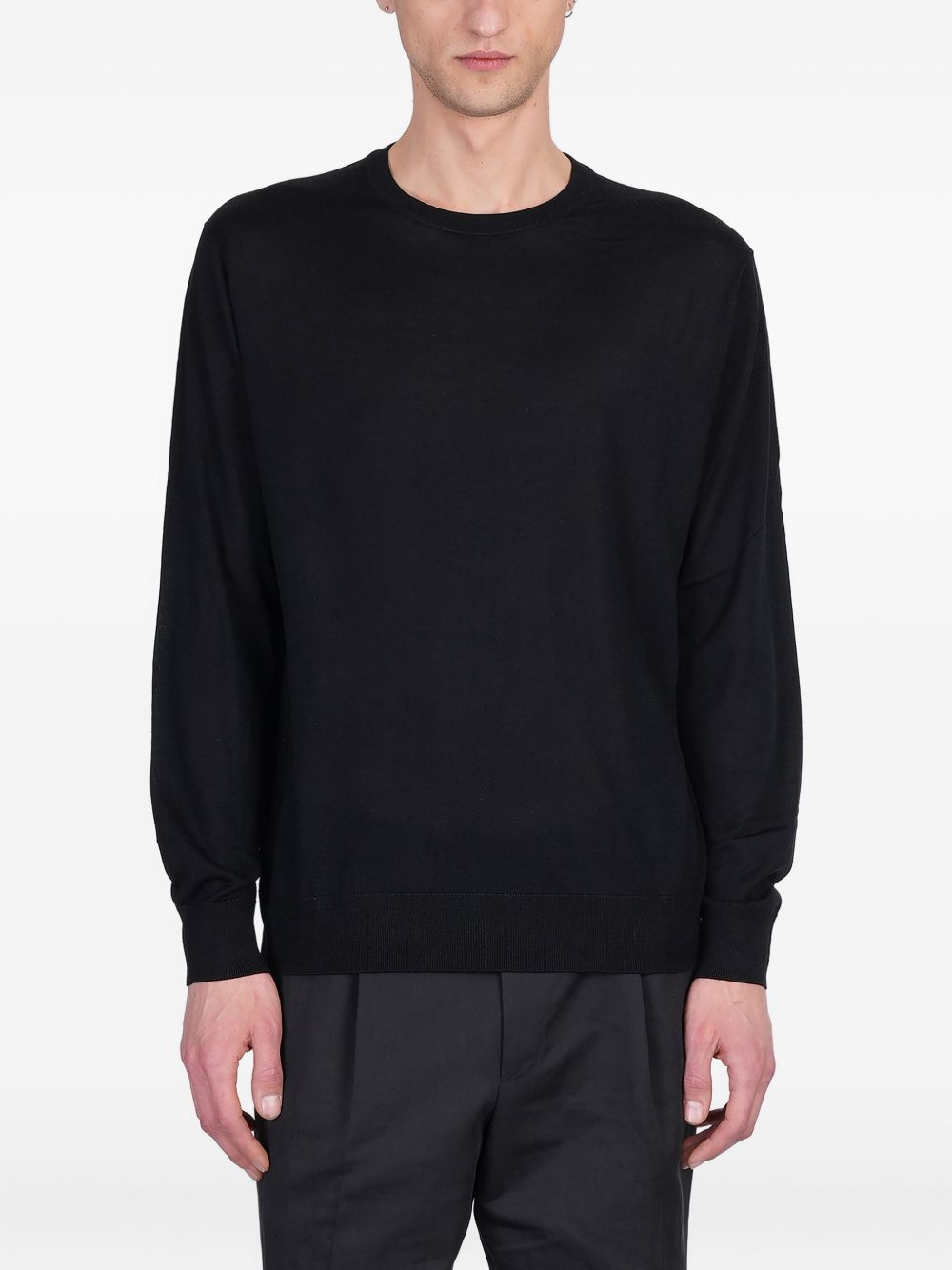 Ballantyne lightweight knit crewneck jumper - Neutrals