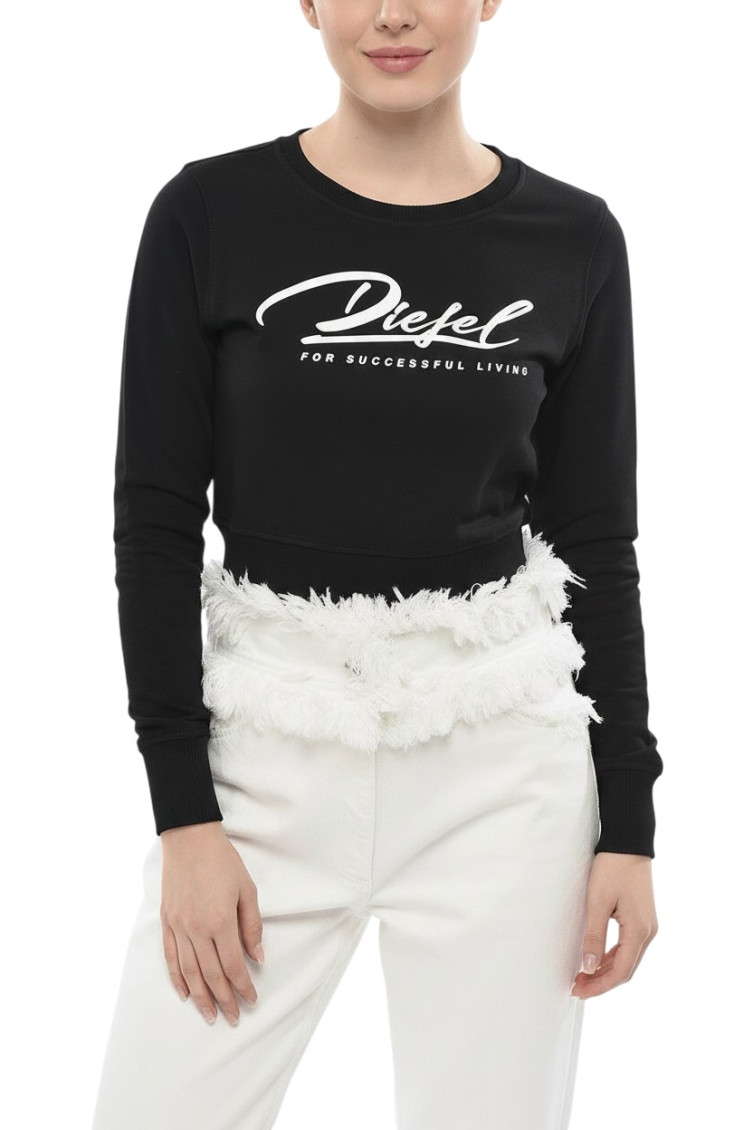 Black Logo Crew Neck Sweatshirt