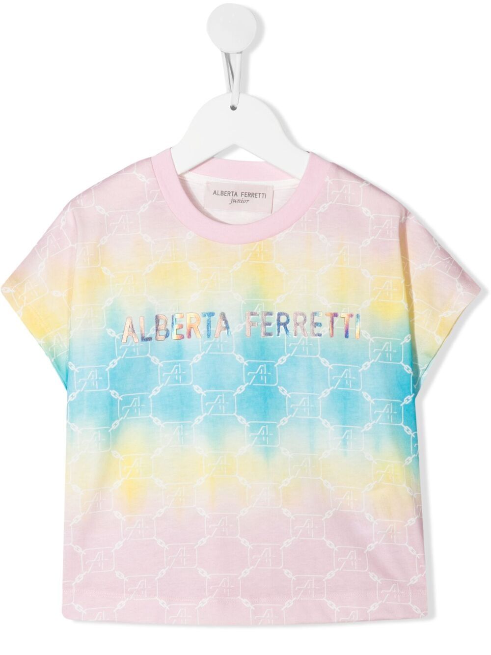 Logo-print tie-dye T-shirt - Pink
