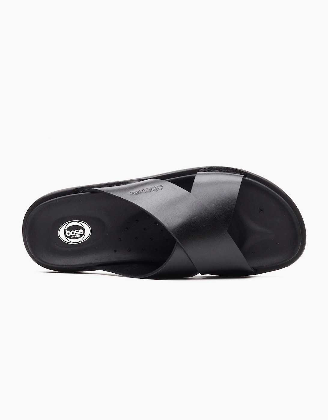 Men's Base London Drift Leather Men's Black Sanda