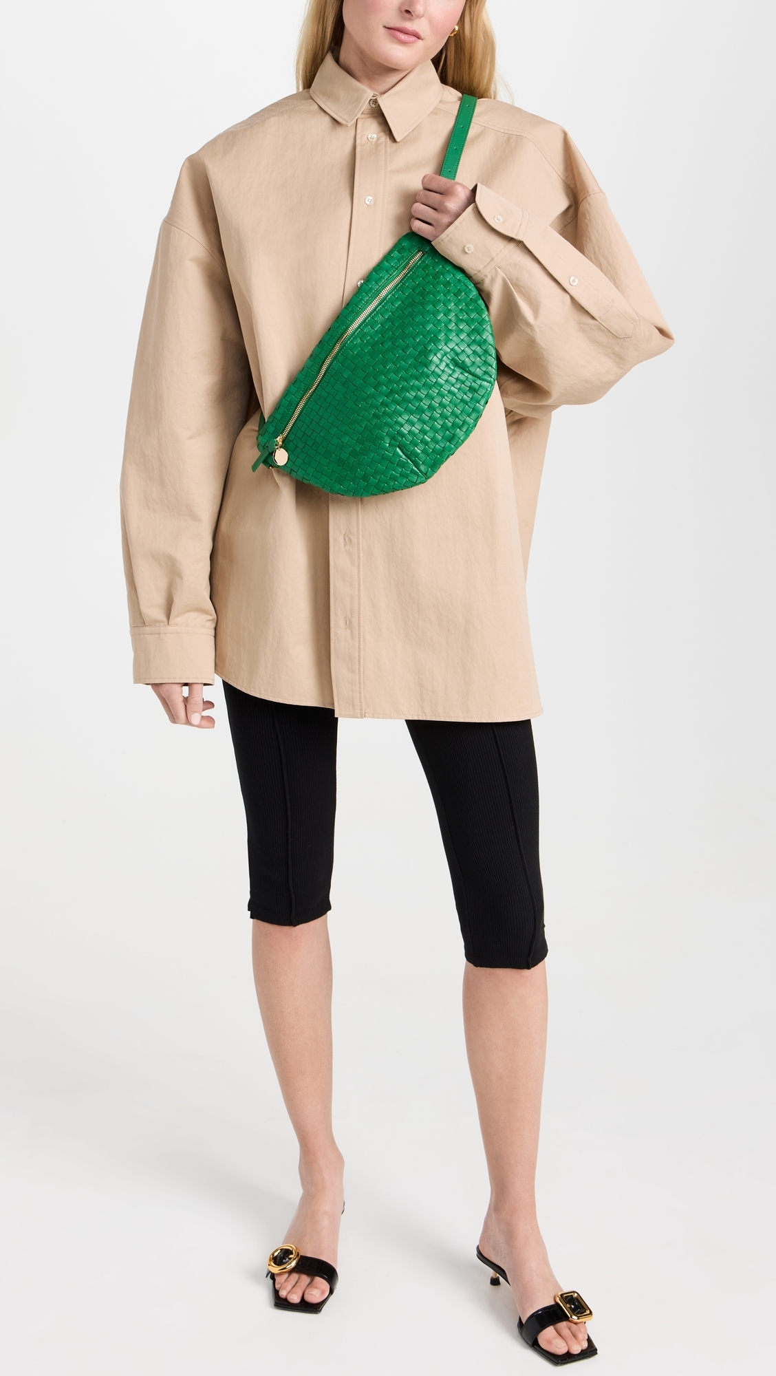 Grande Fanny Pack Grass Woven Checker One Size