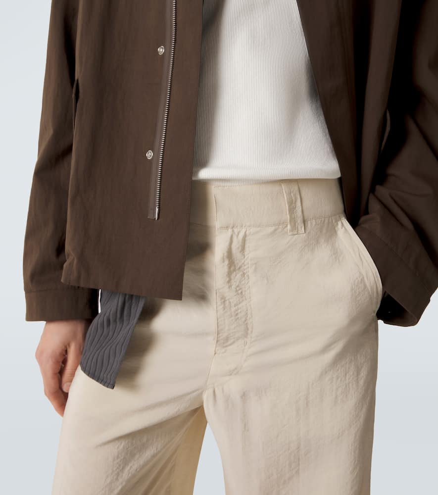 Silk-blend wide-leg pants