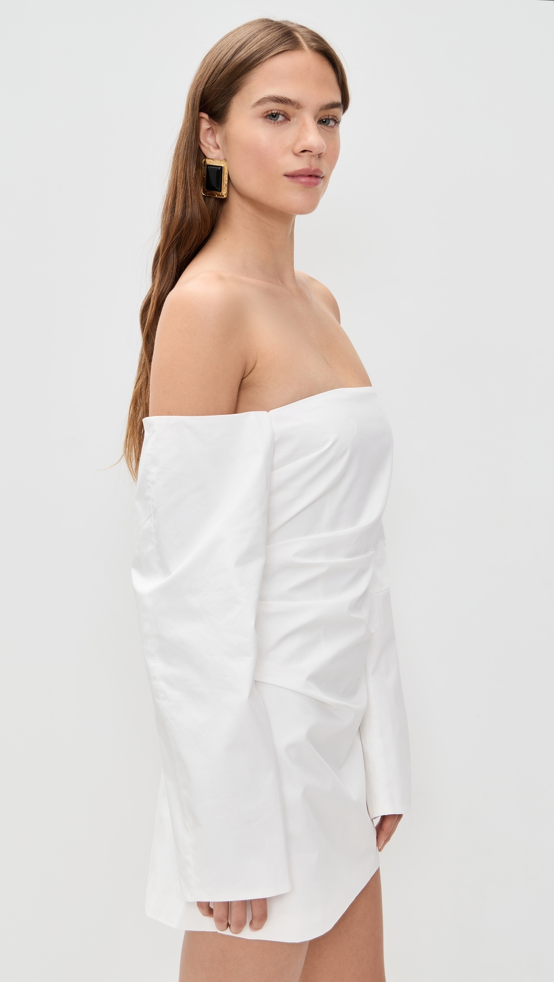Martina Sleeved Mini Dress Ivory