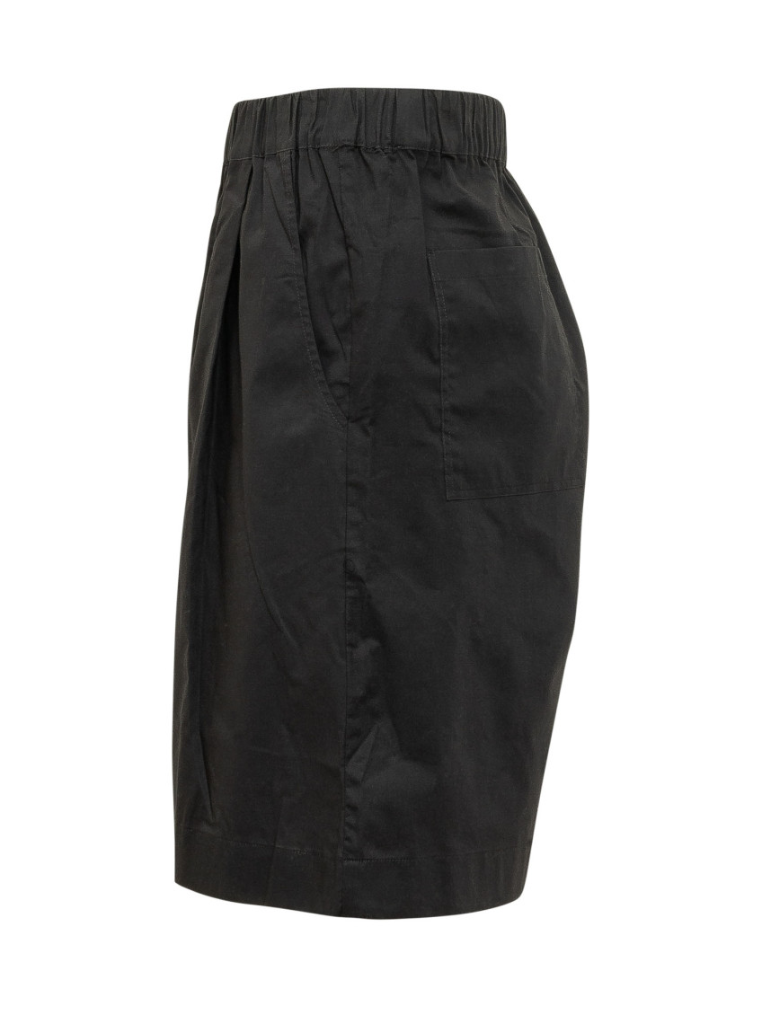 Black Solid Shorts