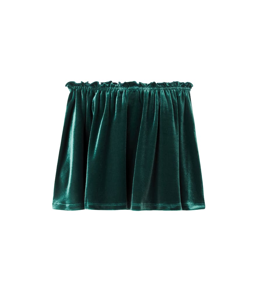 Konges Sløjd Bow-detail velvet skirt