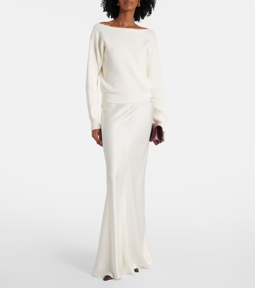 Cotton and silk-blend sweater