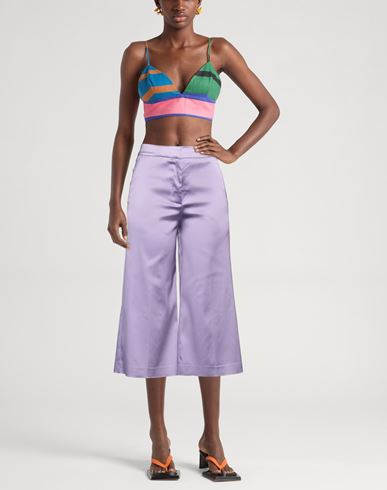 Semicouture Woman Pants Lilac Size 10 Acetate, Polyamide, Elastane