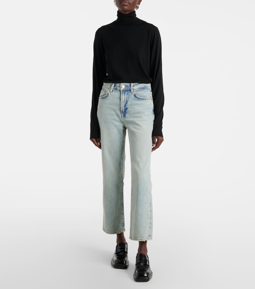 High-rise straight jeans