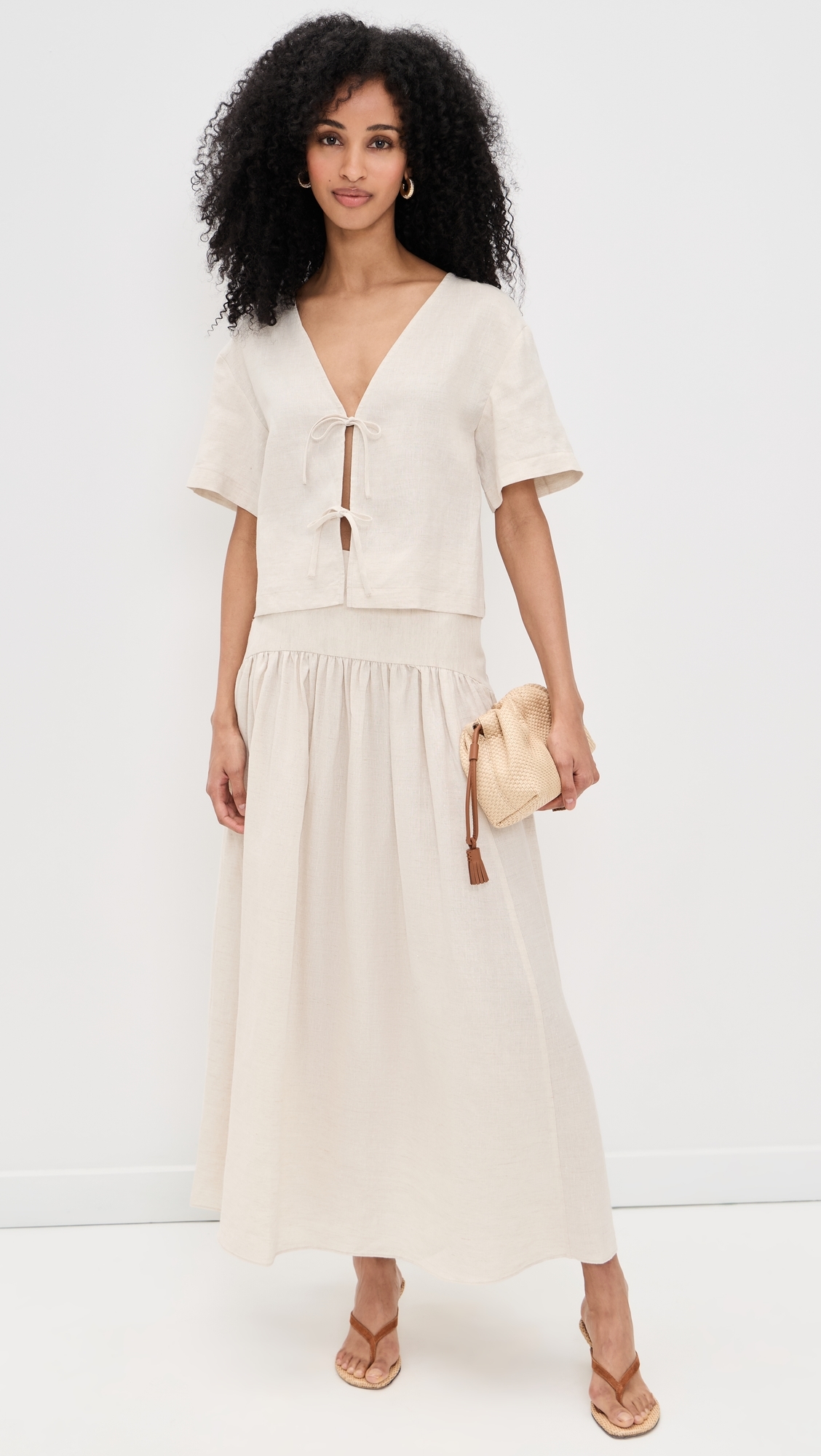Procida Linen Skirt Natural