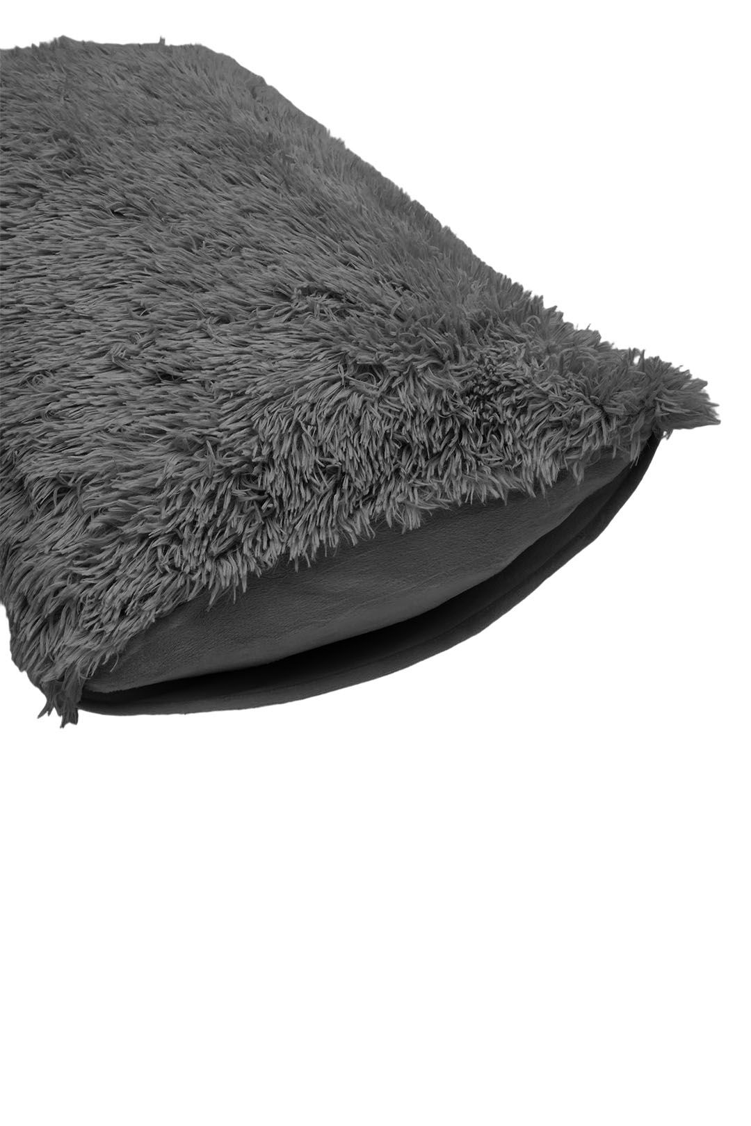 Living and Home Unisex 3Pcs Soft Skin-friendly Faux Mink Fleece Duvet Set in Dark Grey | : Single