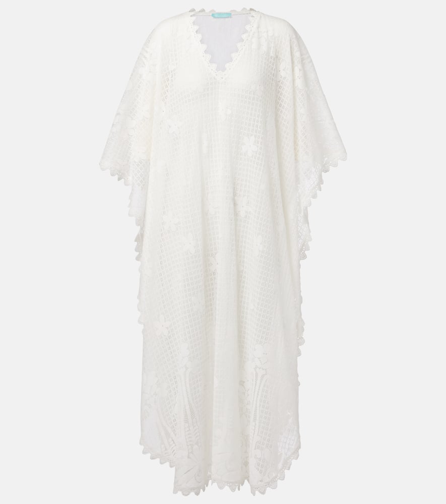 Josephine ruffled cotton-blend kaftan