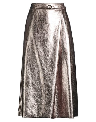 Woman Midi skirt Taupe Size 6 Polyester, Elastane