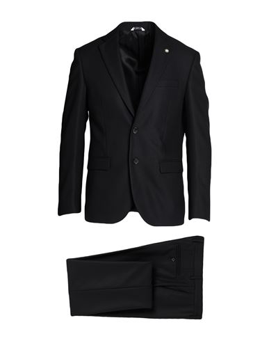 Man Suit Black Size 42 Polyester, Viscose, Elastane