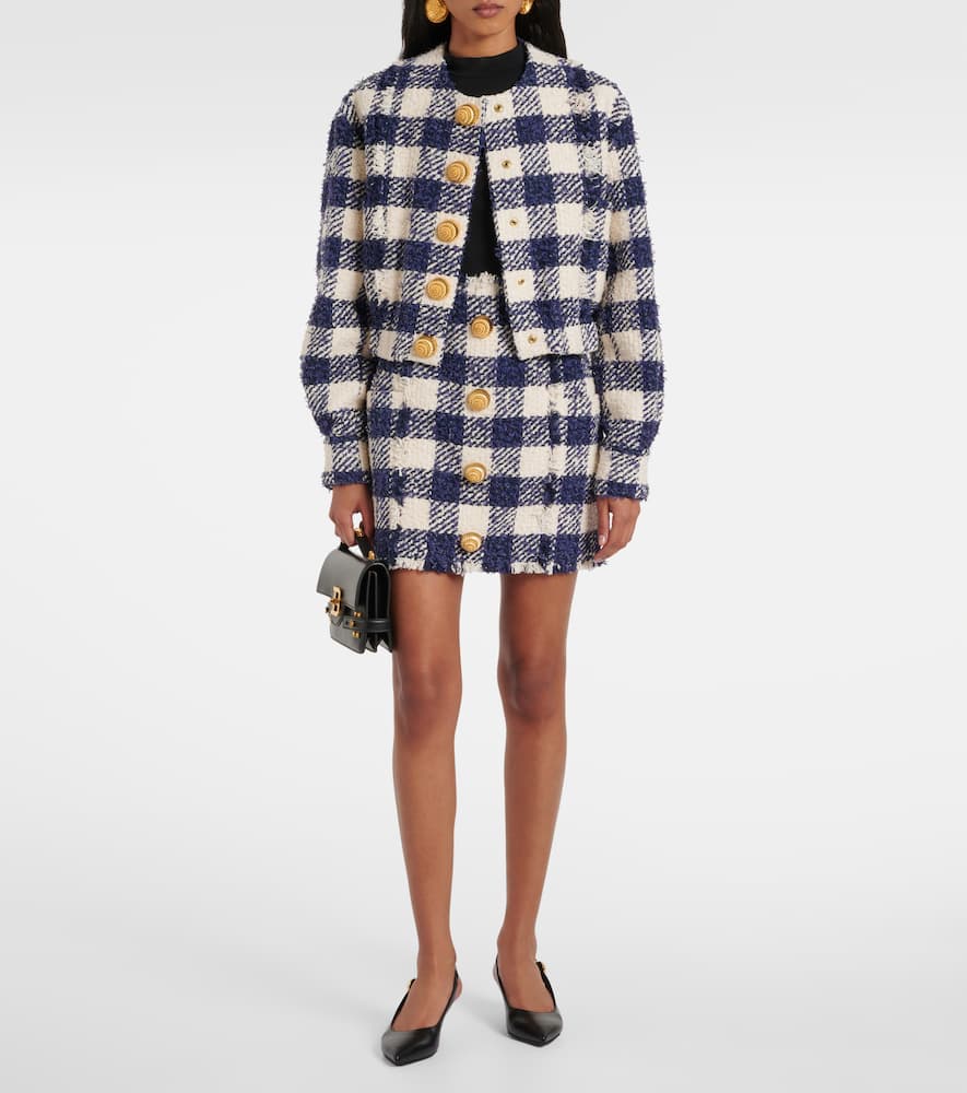 Checked tweed jacket