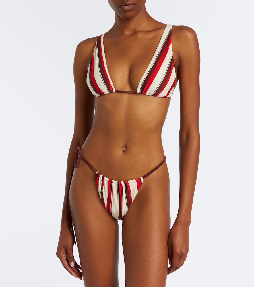 Alva striped bikini top