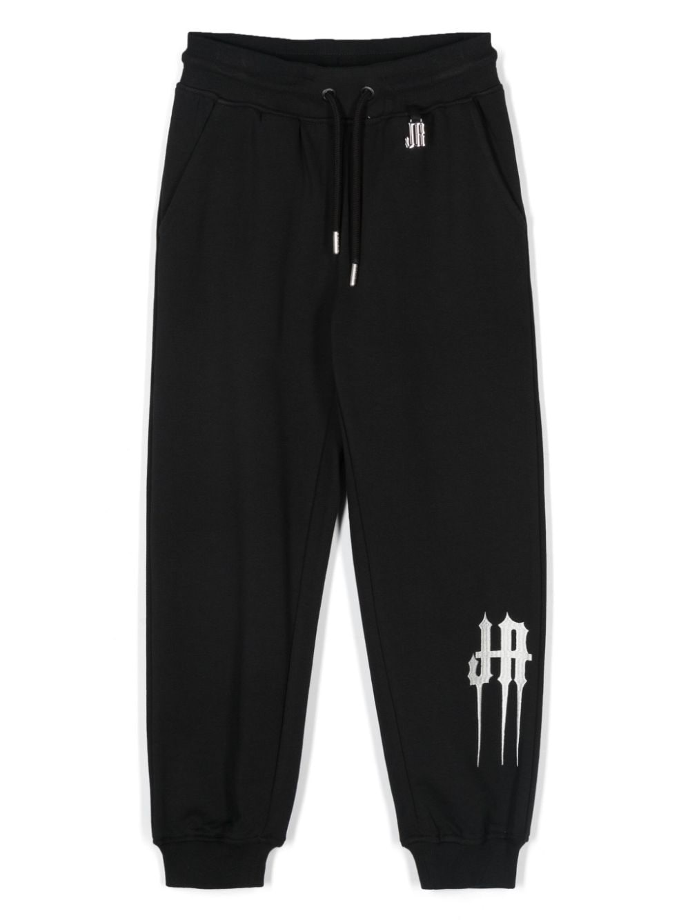 Logo-embroidered track trousers - Black