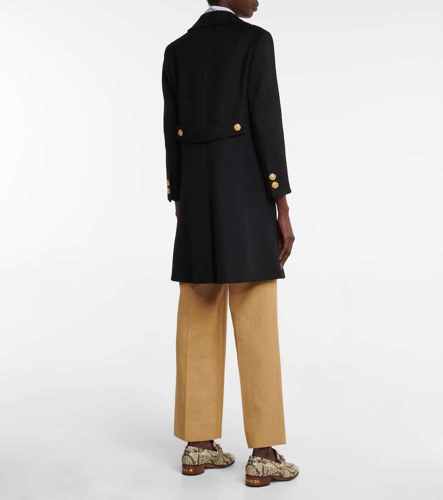 Gucci Double G embroidered wool coat