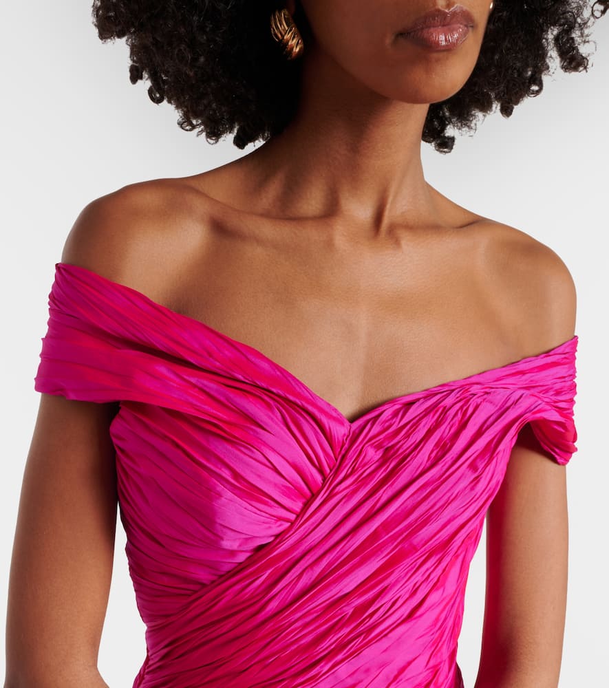 Off-shoulder bustier gown