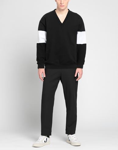Man Sweatshirt Black Size M Cotton
