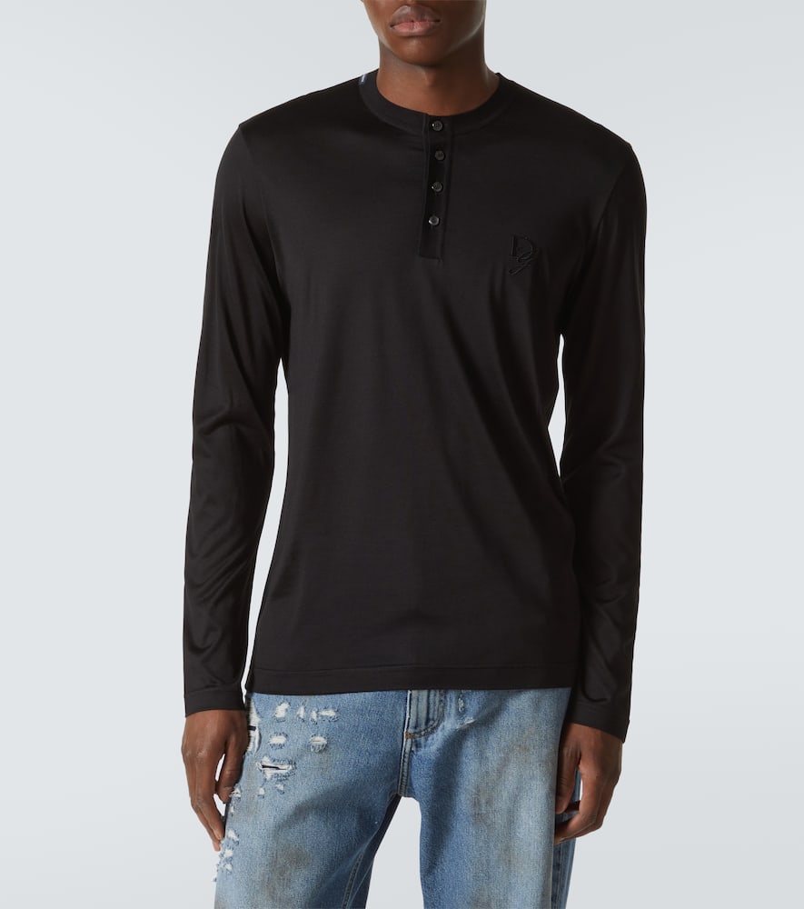 Silk Henley shirt