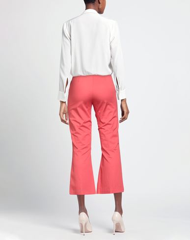 Woman Pants Coral Size 10 Cotton, Elastane
