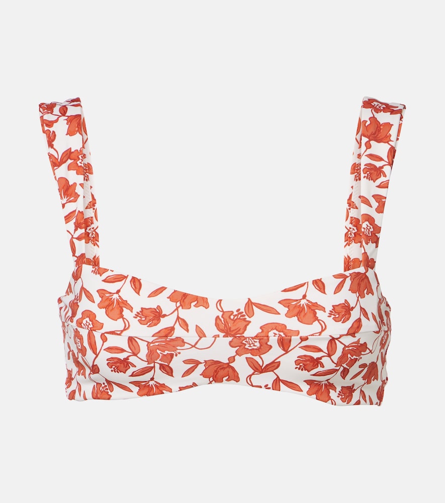 Chloe floral bandean bikini top