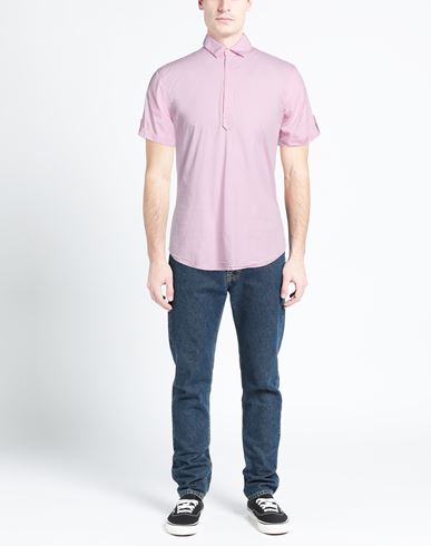 Man Shirt Pink Size 15 ¾ Cotton, Elastane