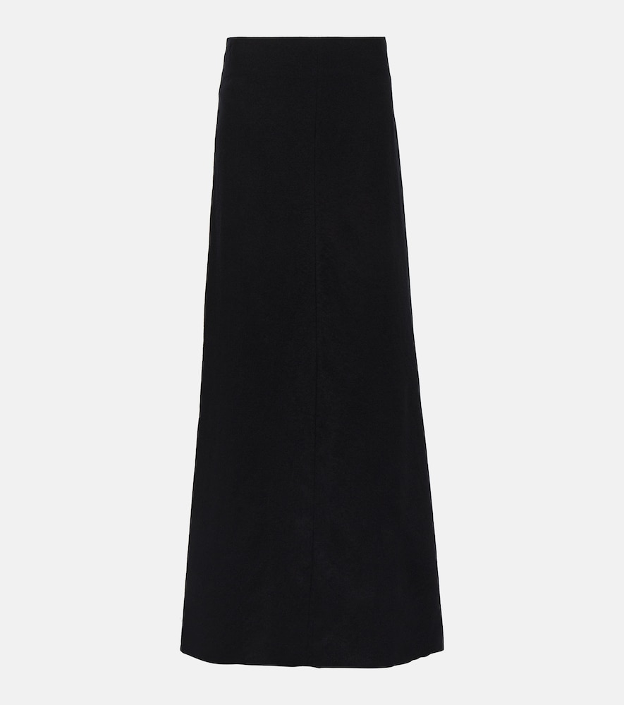 Virgin wool maxi skirt