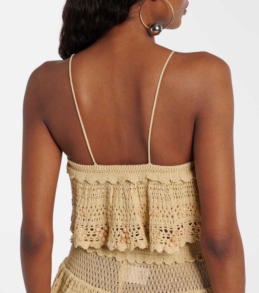 Oraviel beaded crochet crop top