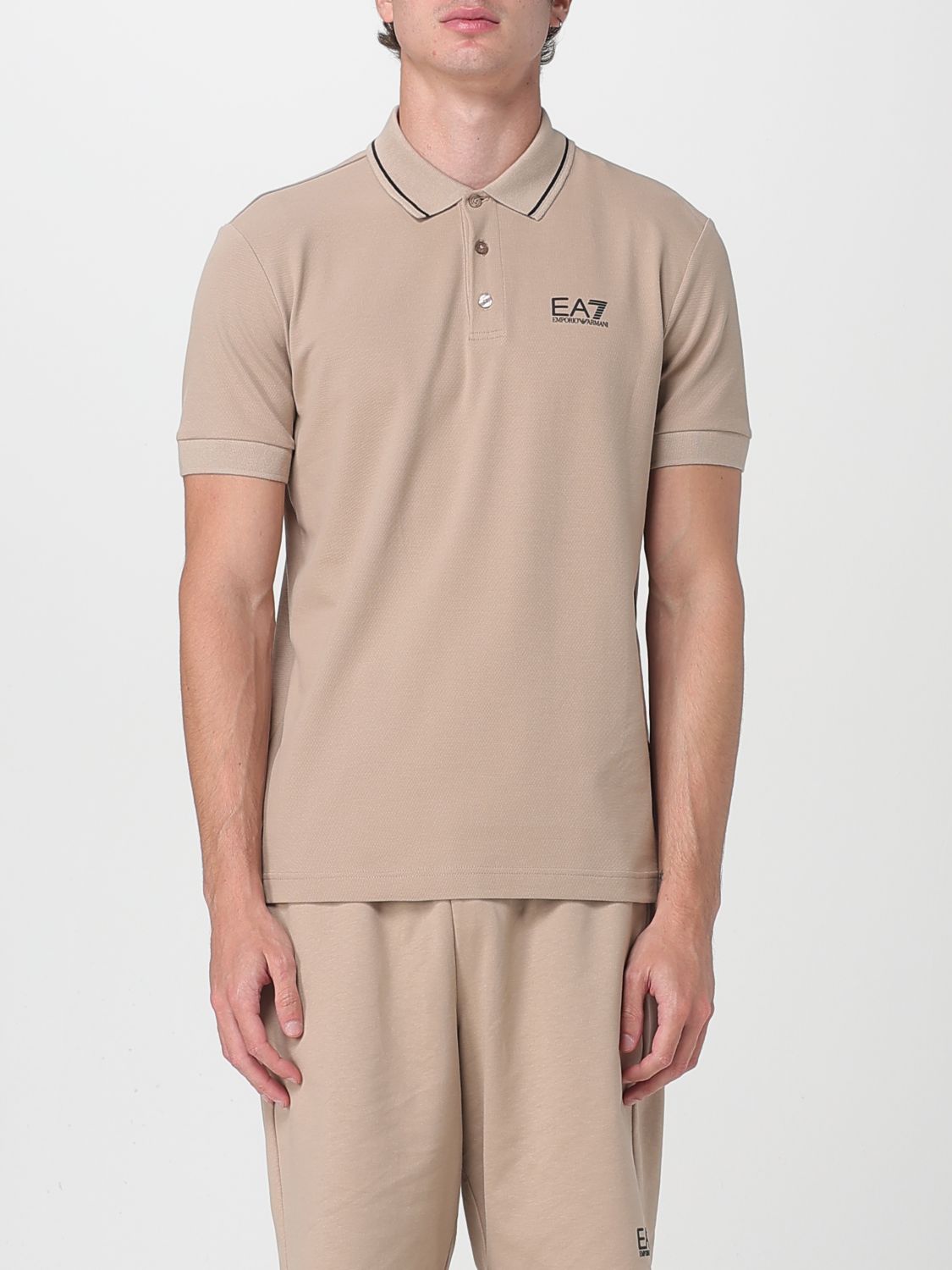 Polo Shirt Men color Beige