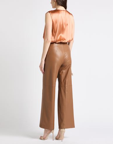 Woman Bodysuit Rust Size 6 Silk, Elastane, Polyamide