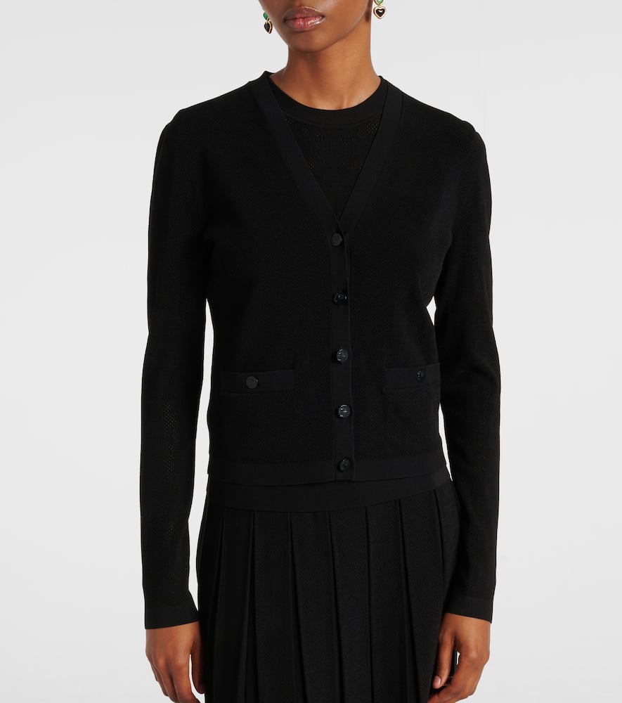 T Monogram jacquard cardigan