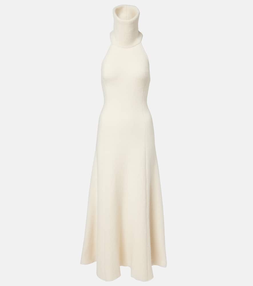 Wool, silk, and cashmere maxi dress
