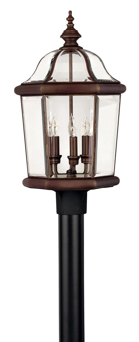 Copper Bronze LED Post Top Pier Mount from the Augusta Collection