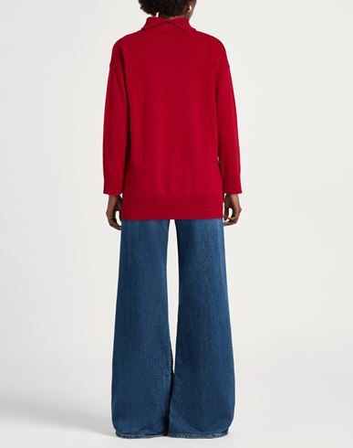 Woman Turtleneck Red Size 14 Recycled wool, Viscose, Polyamide, Recycled cashmere
